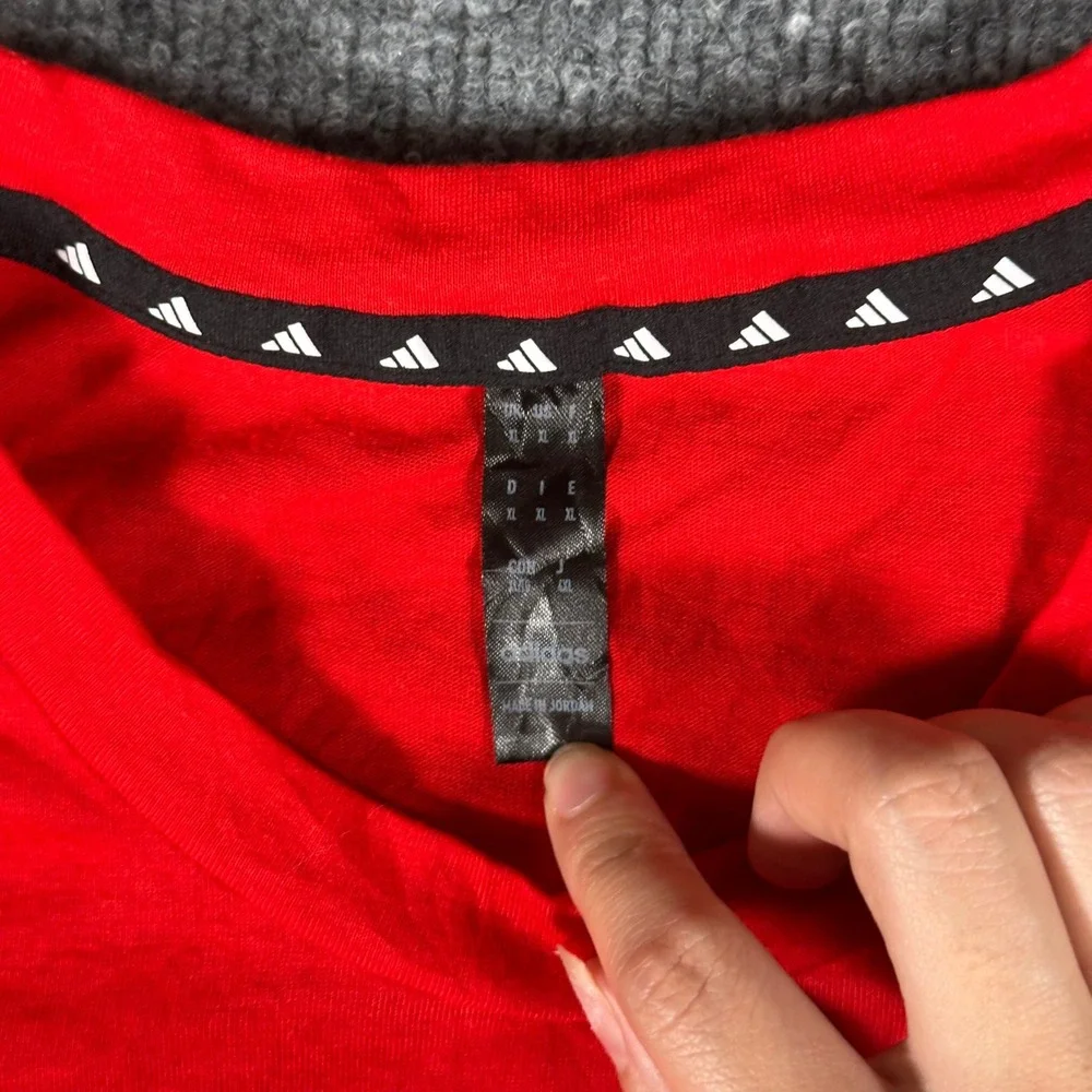 Adidas T-Shirt Mens Size XL Red Aeroready Athletic Short Sleeve Logo Sport Gym